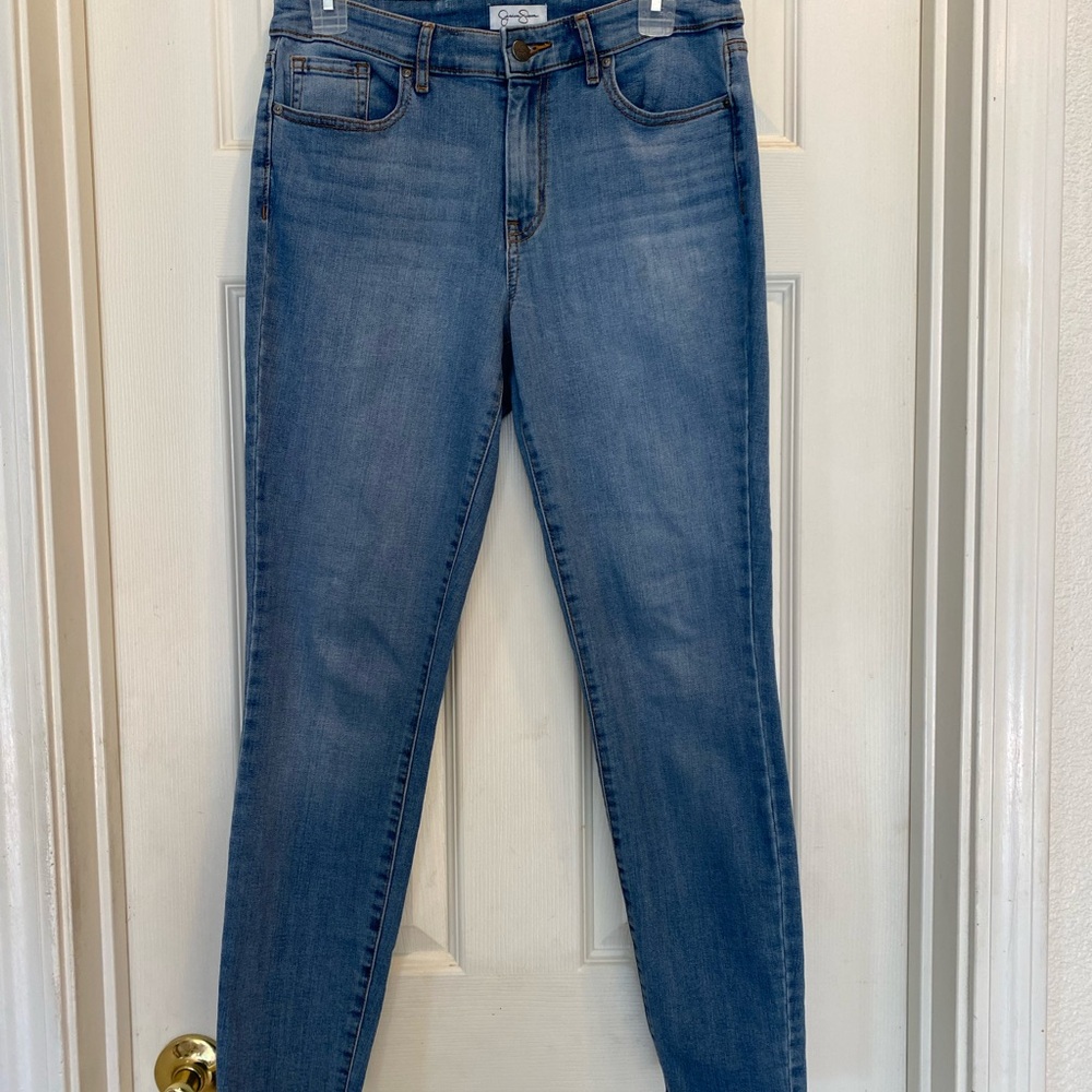 Jessica Simpson Women's Blue High Risk Skinny Ankle Jeans